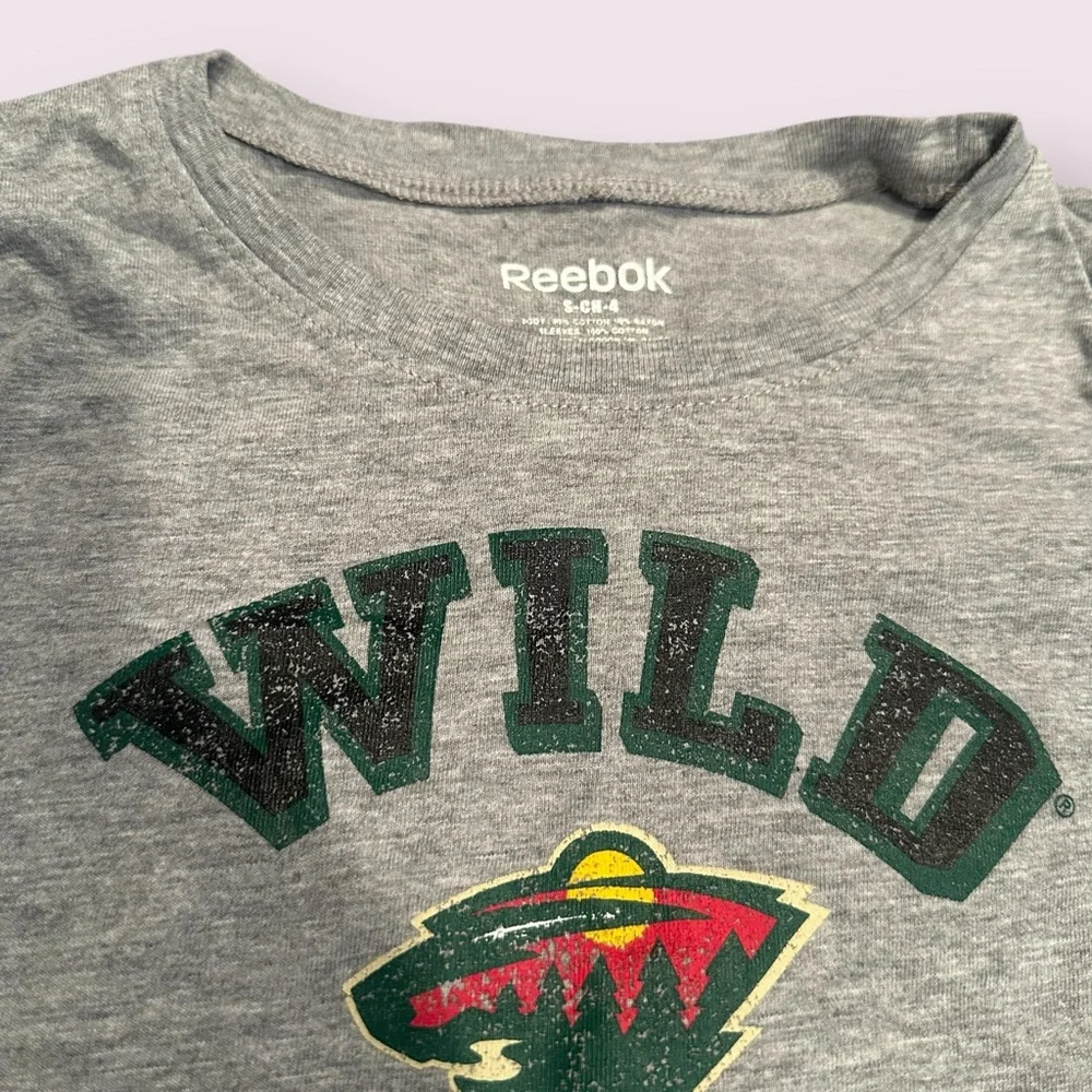 Toddler Reebok Kids Gray And Stripe Wild Hockey Long Sleeve Tee